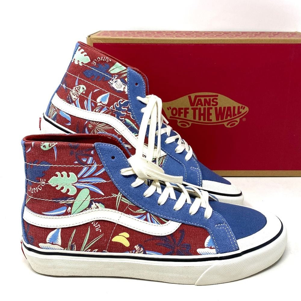 VANS Sk8-Hi 138 Decon Blue Beige Women's Suede Canvas Sneakers Size VN0A4BX2B6R